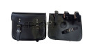 For Royal Enfield Goan Classic 350 Leather Pannier Bags With Mounting - SPAREZO For Royal Enfield Goan Classic 350 Leather Pannier Bags With Mounting - SPAREZO